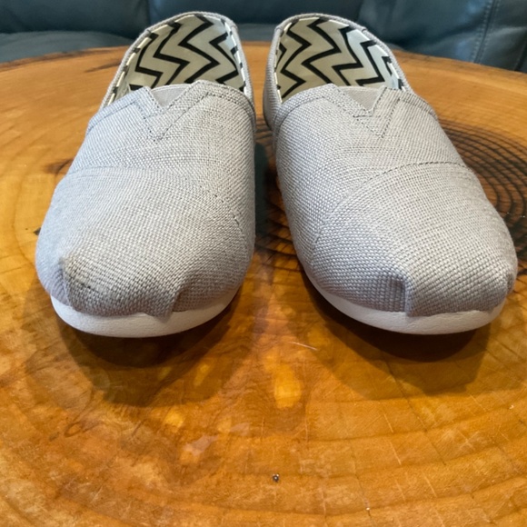 Women’s TOMS Alpargata Light Gray Heritage Canvas NWOT Size 8 - Picture 3 of 11
